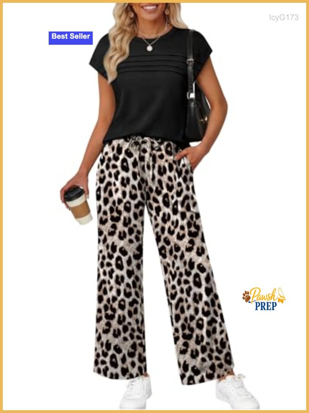Two Piece Set Cap Sleeve Top Wide Leg Pants Matching Sets